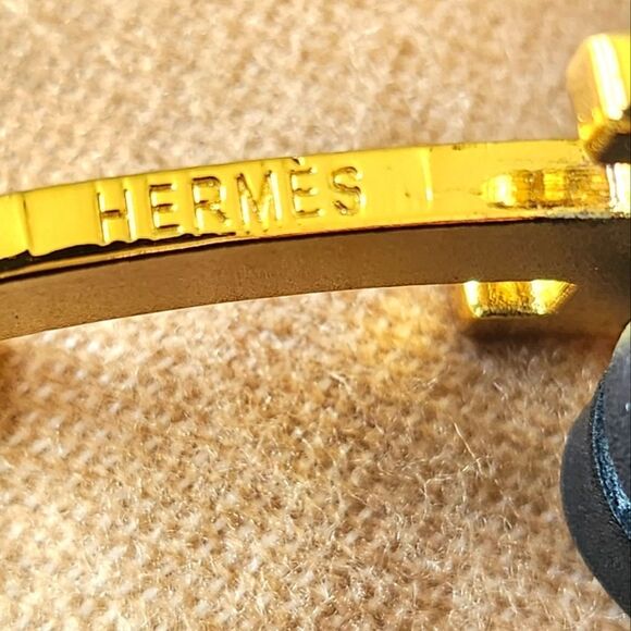 Hermes Goldtone Leather Belt - Picture 3 of 7